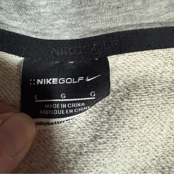 Vintage Nike Gray and Green Golf Full-Zip Hoodie with Green Logo - Picture 11 of 12